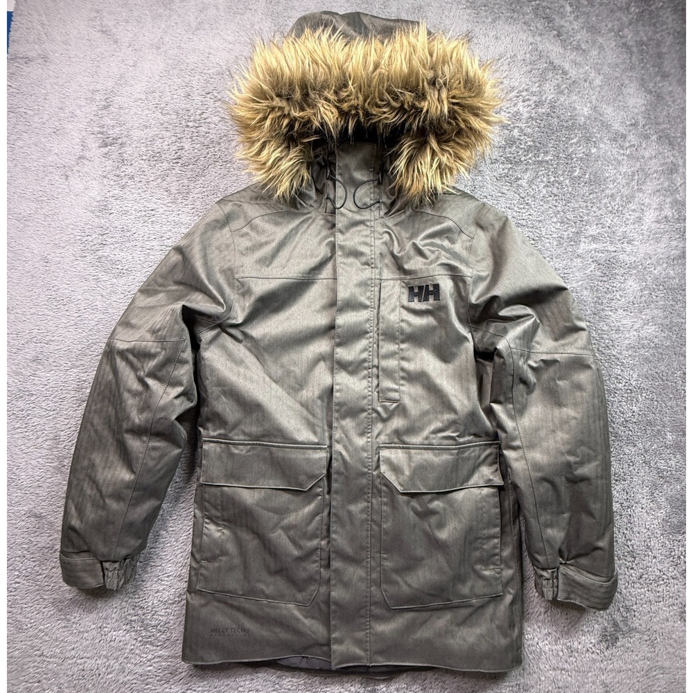 Helly Hansen Men's Dubliner Parka Small 100 Gram Prima Loft Insulated Faux Fur